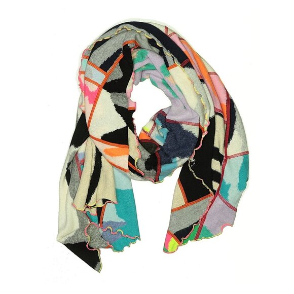 Brodie Cashmere Extra Large multicolor patchwork scarf 34" x 78" 100% cashmere - Picture 1 of 6